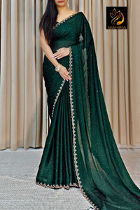 KAKADIYA CREATION Embellished Bollywood Chiffon Saree