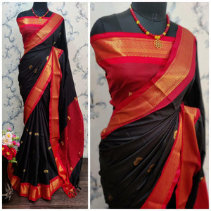 Fab Silk Embroidered Paithani Cotton Silk Saree