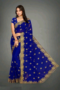 jogani brother Embroidered Daily Wear Georgette Saree