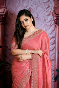 Queenhive Embellished Daily Wear Jimmy Jimmy Saree