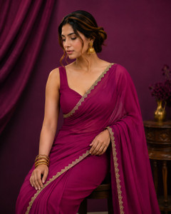 PARMARAS CREATION Embroidered Daily Wear Georgette Saree