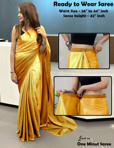KDL Solid/Plain Bollywood Chiffon Saree