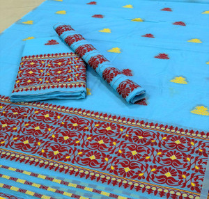 GARBGURUU Woven Mekhela Chador Pure Cotton Saree