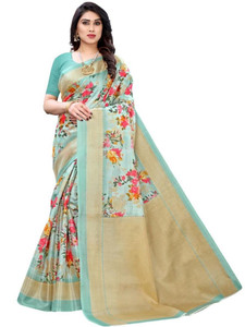 Kanooda Prints Printed Mysore Art Silk Saree