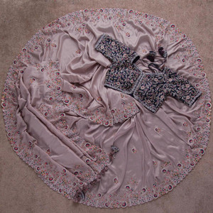 OFLINE SELECTION Embroidered Bollywood Jacquard Saree