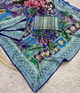 OFLINE SELECTION Embroidered Bollywood Chiffon Saree