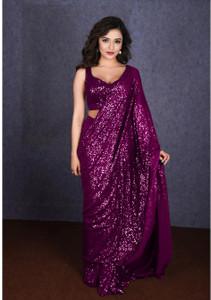 Bhojal Creation Embroidered, Embellished Bollywood Georgette Saree