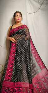 Sudipa Self Design, Woven Jamdani Cotton Silk Saree