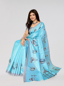 Nirvaan Printed Mysore Art Silk Saree