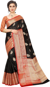 SILK ZONE Woven Banarasi Art Silk Saree