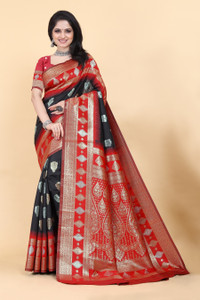 SuperLaxmi Woven Kanjivaram Pure Silk, Art Silk Saree