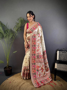 HouseOfCommon Woven Patola Cotton Blend Saree