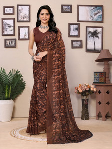 SARETRA MALL Printed Daily Wear Georgette Saree