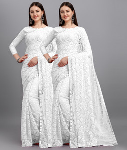 LOROFY Self Design Bollywood Net Saree