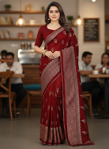 sadika Paisley, Printed Bollywood Pure Silk Saree