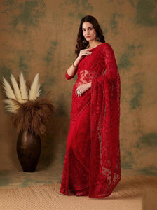 zili Embroidered Bollywood Net Saree