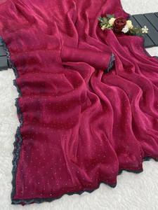 KanjiQueen Woven Banarasi Organza, Silk Blend Saree