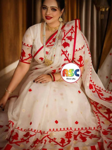 priya textile Self Design Banarasi Muslin Saree