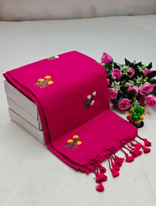 ACHOL Embroidered Handloom Pure Cotton Saree