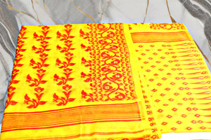 TRANDE Woven Jamdani Cotton Silk Saree