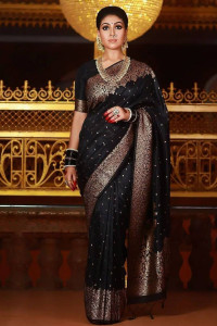 Khodal Zari Work Woven Kanjivaram Jacquard, Pure Silk Saree