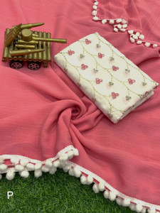 Vijayhanuman Solid/Plain Bollywood Viscose Rayon Saree