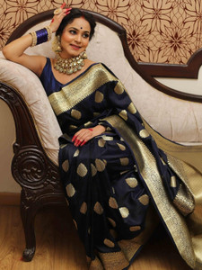 YASHIKA Printed Kanjivaram Silk Blend Saree