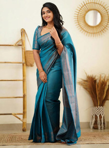 kevami fashion Self Design Kanjivaram Cotton Silk Saree