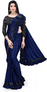 K ANSH Embellished Bollywood Lycra Blend Saree