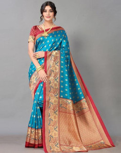 Kanooda Prints Printed Mysore Art Silk Saree