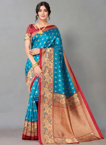 Kanooda Prints Printed Mysore Art Silk Saree