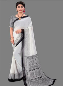 het designer studio Printed Daily Wear Georgette Saree