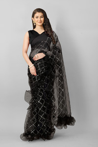 RUCHKET Embroidered Bollywood Net Saree