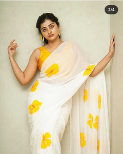 Saaransh Woven, Graphic Print, Digital Print Kanjivaram Linen, Cotton Silk Saree
