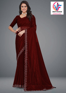 VBHP FASHION Embellished, Self Design Bollywood Net Saree