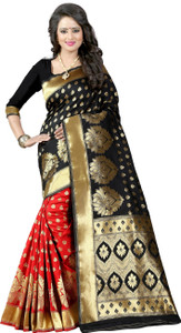 Shoppershopee Woven Banarasi Silk Blend Saree