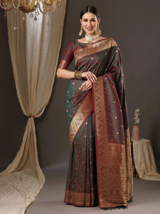 Sareemall Woven Kanjivaram Silk Blend Saree