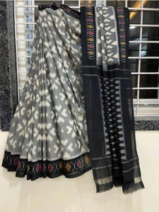 RADHA LAKSHMI Printed Ikkat Pure Cotton Saree