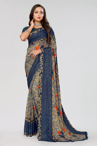 Madhur milan Floral Print Daily Wear Georgette Saree