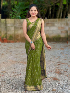 SHREEZAAA Printed Kanjivaram Art Silk, Pure Silk Saree