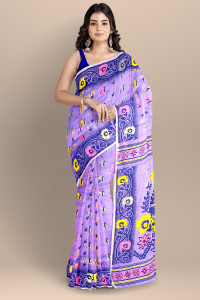 cloud vastra Woven Jamdani Cotton Blend Saree