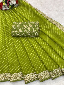 Disha Fashion Embellished Banarasi Georgette Saree