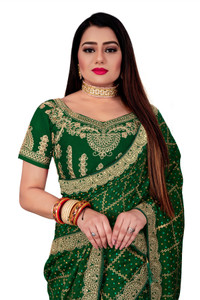 LADALI Printed Bandhani Art Silk Saree