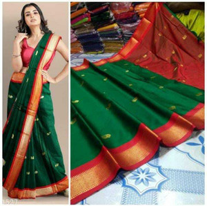 Fab Silk Woven Paithani Cotton Silk Saree