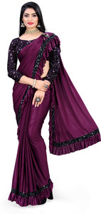 PANETAR Embellished Bollywood Lycra Blend Saree