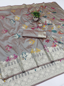 Ratnavali Woven Paithani Silk Blend, Art Silk Saree