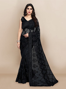 vairagee Embroidered Bollywood Net Saree