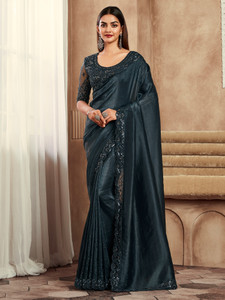 Divastri Embellished Bollywood Satin Saree