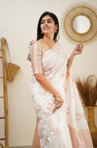mahira Woven Bollywood Silk Blend, Jacquard Saree
