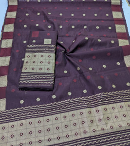 Sheden Lopez Creation Woven Mekhela Chador Cotton Blend Saree